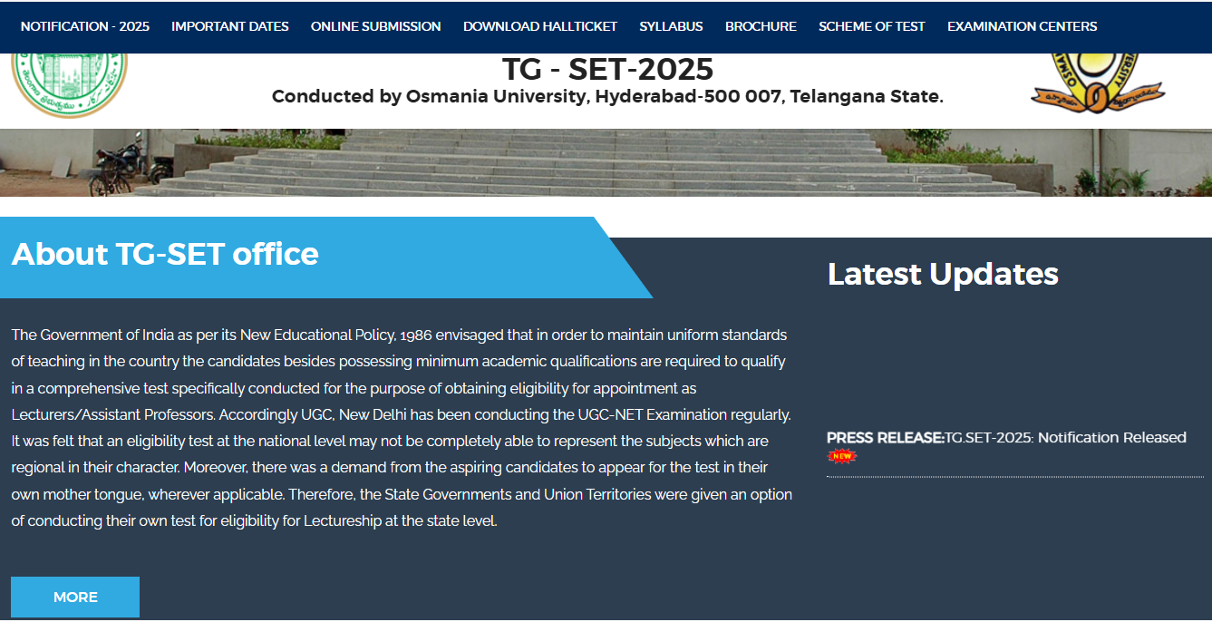 Telangana SET 2025: Notification, Application Form, Exam Date - తెలంగాణ SET 2025: నోటిఫికేషన్, అప్లికేషన్ ఫారం, పరీక్ష తేదీ
