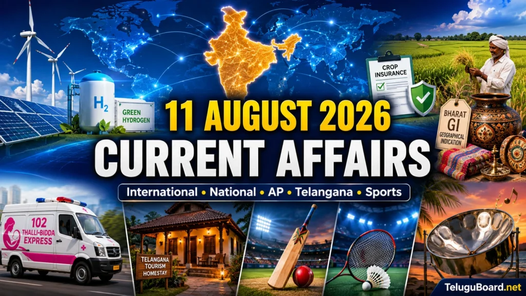 CURRENT AFFAIRS TEST – 11 AUGUST 2026