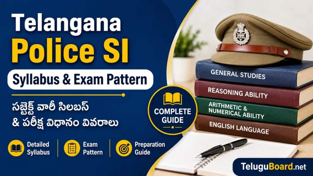 Telangana Police SI Syllabus 2026 and Preliminary Final Exam Pattern TeluguBoard.net